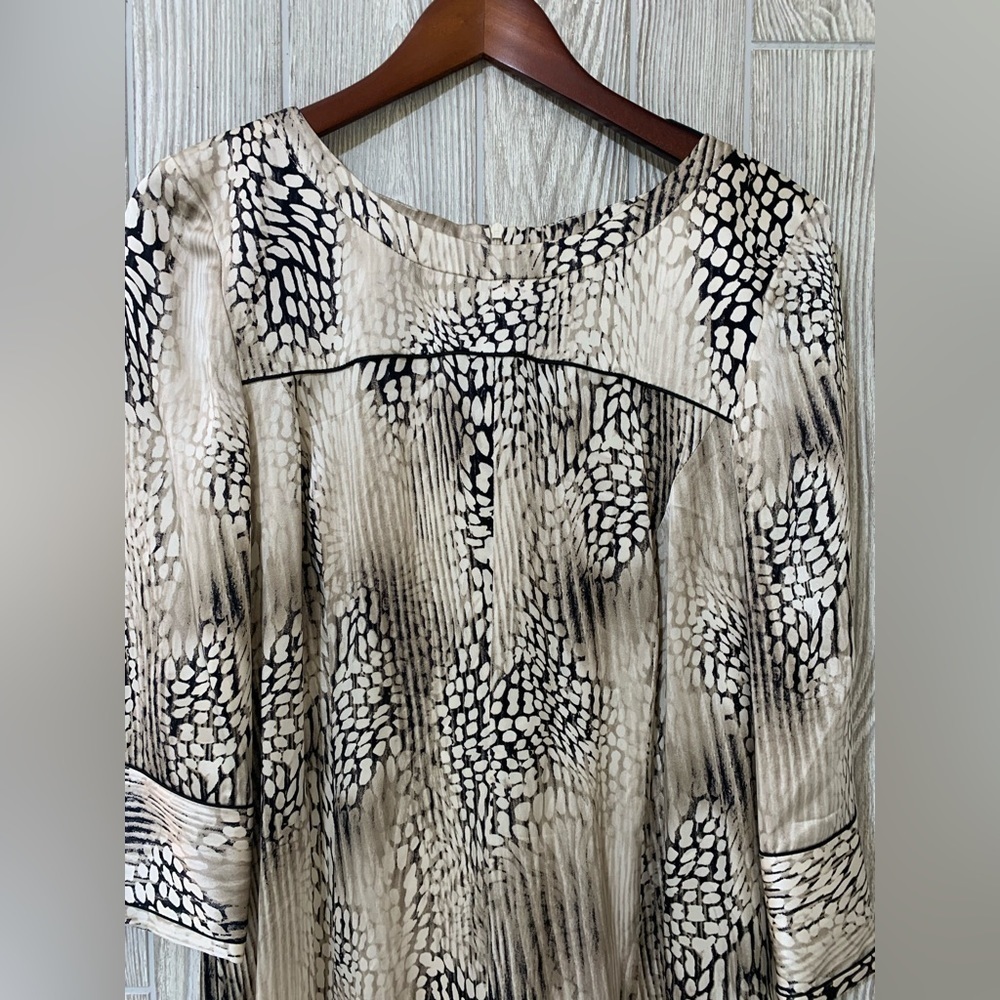 Tullo Silk Animal Print Straight Loose Fit Long S… - image 4